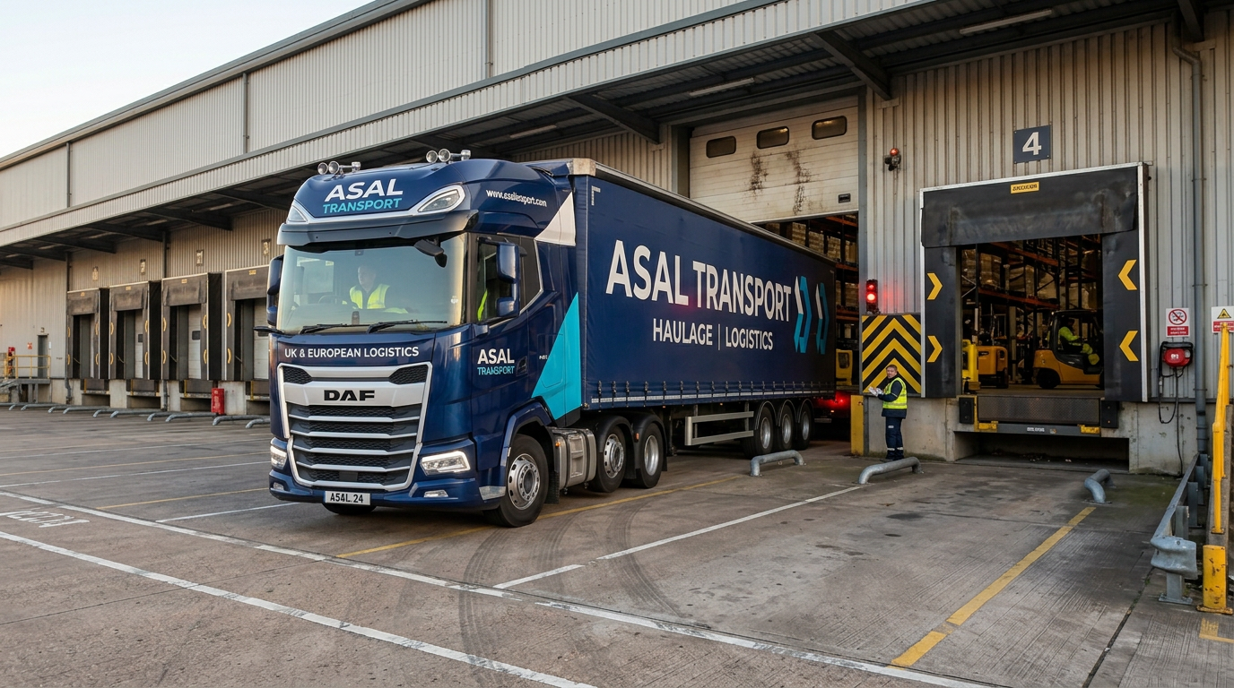 ASAL Transport trailer at a warehouse loading bay