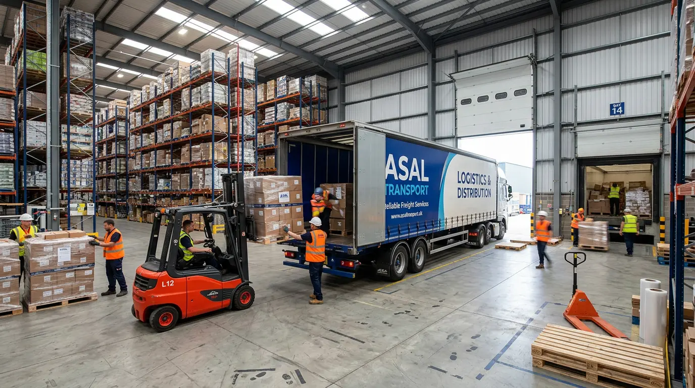 ASAL Transport trailer being loaded inside a warehouse